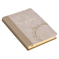 Amazing Grace Taupe Classic Faux Leather Journal (Imitation Leather)