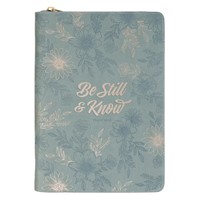 Be Still and Know Classic Journal with Zipper Closure (Imitation Leather)