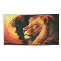 Flag Jesus and the Lion - 3ft x 5ft (General Merchandise)