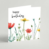 Happy Birthday (Wildflowers) Greeting Card (Cards)