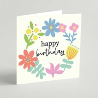 Happy Birthday (Flowers) Greeting Card (Cards)