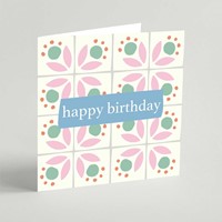 Happy Birthday (Geo Pink) Greeting Card (Cards)