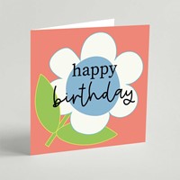 Happy Birthday (Coral) Greeting Card (Cards)