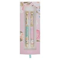 Joyful And Faithful Pink And Green Floral Pen Set (Pen)