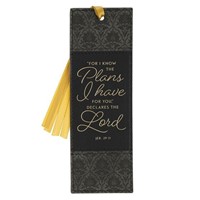 The Plans Graphite And Black Floral Faux Leather Bookmark (Bookmark)