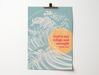 Psalm 46:1 - God Is Our Refuge And Strength A3 Poster (Poster)