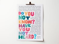 Do You Not Know? Have You Not Heard? A4 Poster (Poster)