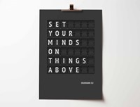 Colossians 3:2 - Set Your Minds On Things Above A4 Poster (Poster)