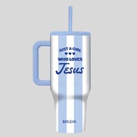 Just a Girl - 40oz Sleek Style Stainless Steel Mug w/ Straw (General Merchandise)