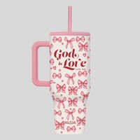 God is Love Bows - 40oz Sleek Style Stainless Steel Mug w/ S (General Merchandise)