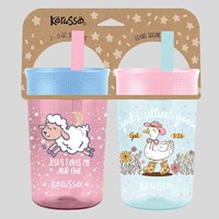 Goose & Lamb - 15oz Soft Silicone Straw Cup 2-pack (General Merchandise)