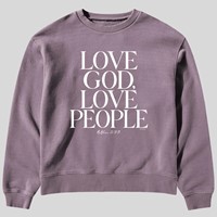 Love God Love People Boxy Crew Fleece Medium (General Merchandise)