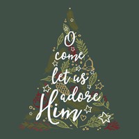 O Come Let Us Adore Him Christmas Cards (pack of 10) (Cards)