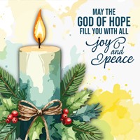Joy & Peace Candle Christmas Cards (Pack Of 10) (Cards)