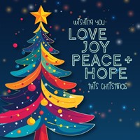 Love Joy Peace Christmas Cards (Pack Of 10) (Cards)