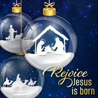 Rejoice Jesus Is Born Christmas Cards (Pack Of 10) (Cards)