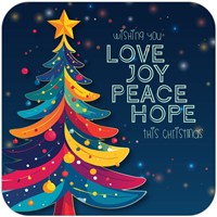 Love Joy Peace Hope Christmas Coaster (General Merchandise)