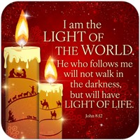 I Am The Light Christmas Coaster (General Merchandise)