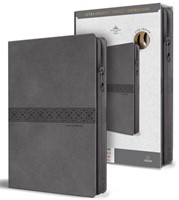 Biblia RVR 1960 Tamaño manual, letra gigante, piel gris (Imitation Leather)