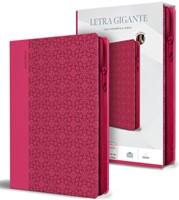 Biblia Reina Valera letra gigante, símil piel rosada (Imitation Leather)