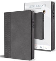 Biblia Reina Valera letra gigante, símil piel gris (Imitation Leather)