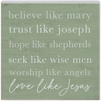 Mini Christmas Sign Square: Believe/Mary (Other Merchandise)