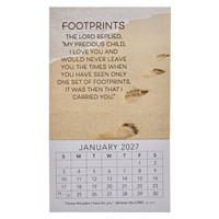 2027 Mini Magnet Calendar: Footprints (Calendar)