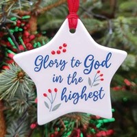 Mini Ceramic Tree Decoration: Glory To God (Other Merchandise)
