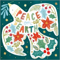 Christmas Cards Square: Peace On Earth Dove (Pack Of 4) (Cards)