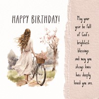 Cherry Blossom Birthday Card (Cards)