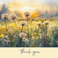 Dandelion Thank You Greetings Card (Cards)