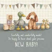 Knitted Toy Baby Greetings Card (Cards)
