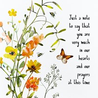 Orange Butterfly Greetings Card (Cards)