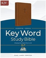 KJV Hebrew-Greek Key Word Study Bible, Brown (Imitation Leather)