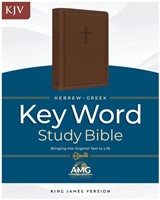 KJV Hebrew-Greek Key Word Study Bible, Brown (Genuine Leather)