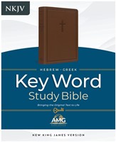 NKJV Hebrew-Greek Key Word Study Bible, Brown (Genuine Leather)