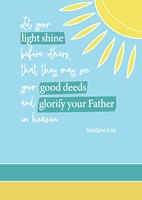 Let Your Light Shine Postcard - Pack Of 12 (Postcard)