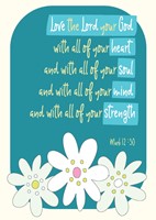 Love The Lord Your God Postcard - Pack Of 12 (Postcard)