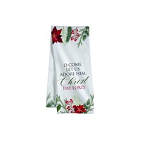 O Come Let Us Adore Him Tea Towel - 100% Cotton (General Merchandise)