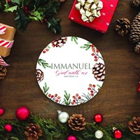 Immanuel God With Us Wooden Coaster (General Merchandise)