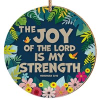 The Joy Of The Lord Ceramic Hanging Decoration - Nehemiah 8: (Coaster)