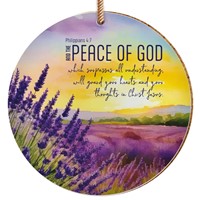 Peace Of God Ceramic Hanging Decoration - Philippians 4:7 (Coaster)