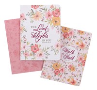 Walk By Faith Berry Pink Floral Large Notebook Set (Other Merchandise)