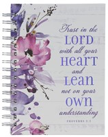 Trust In The Lord Purple Floral Garland Large Journal (Paperback)