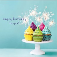 Birthday Card - Cupcakes On Stand (Cards)