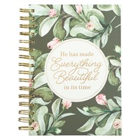 Everything Beautiful Green Wreath Wirebound Journal (Paperback)