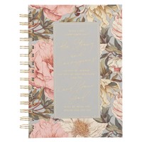 Be Strong and Courageous Delicate Dahlia Spiral Journal (Notebook / Blank Book)