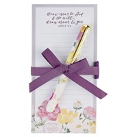 Draw Near to God Magnetic Notepad and Pen Gift Set James 4:8 (Notebook / Blank Book)