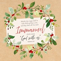 Immanuel Christmas Cards (Pack Of 10) (Cards)