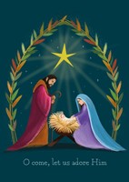 Adoring Family Christmas Cards (Pack Of 10) (Cards)